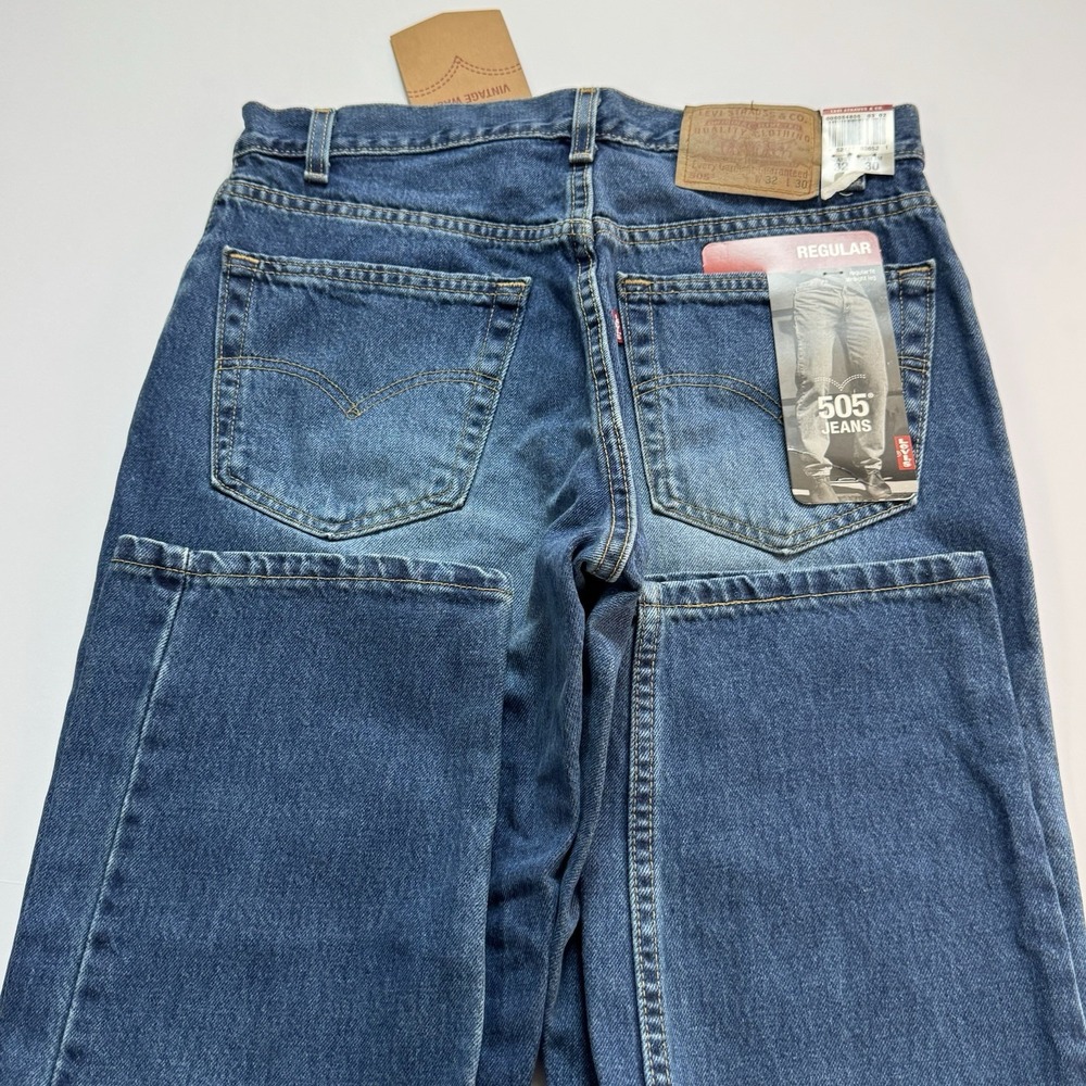 NWT Vintage Levis 505 Vintage Wash Jeans Denim Red Tab Mens Size 32x30 Y2K USA